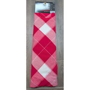 Christmas Tree Skirt Red White Buffalo Plaid 48" The Christmas Shoppe